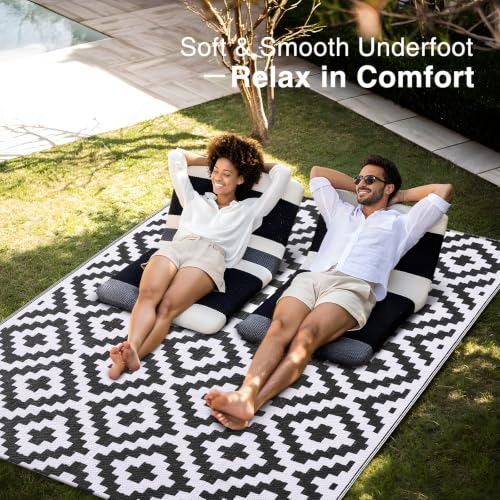 Outdoor Rug 5x8 ft Waterproof Reversible Mat