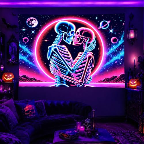 Skeleton Tapestry Trippy Tapestry 78x59 Inch Gothic Decor