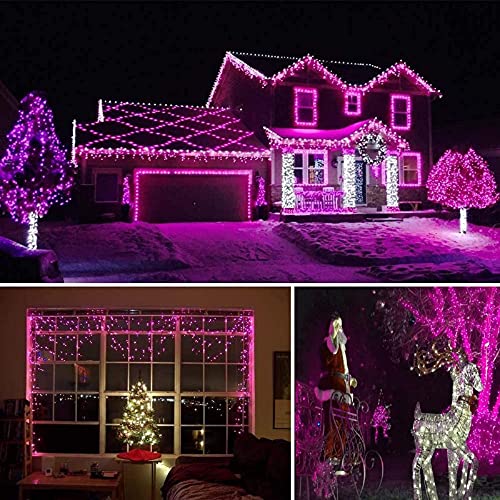 Purple Halloween Lights String Outdoor Plug In 78 FT 240 LED (33 Foot)