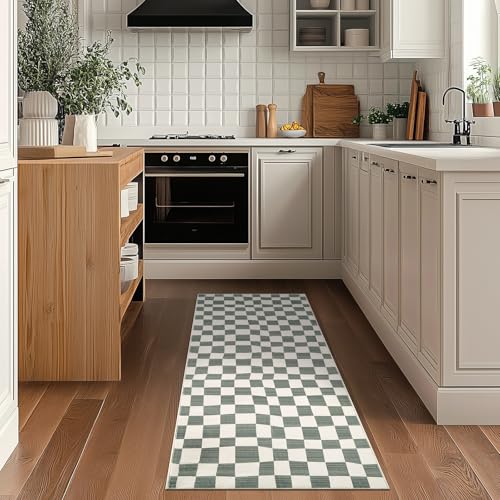 2x5 Runner Rug Modern Checkered Geometric Lattice Hallway Rug (10 Sq Ft)