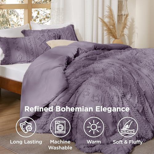 Tufted Boho Comforter Set Twin Size