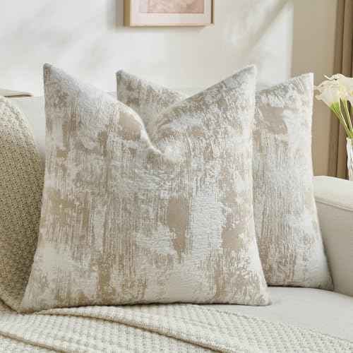 Pack of 2 Faux Cashmere Throw Pillow Covers 16x16 Inch (2 Count)