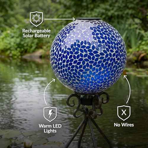 Sunnydaze Solar Gazing Ball for Garden (2 Count)