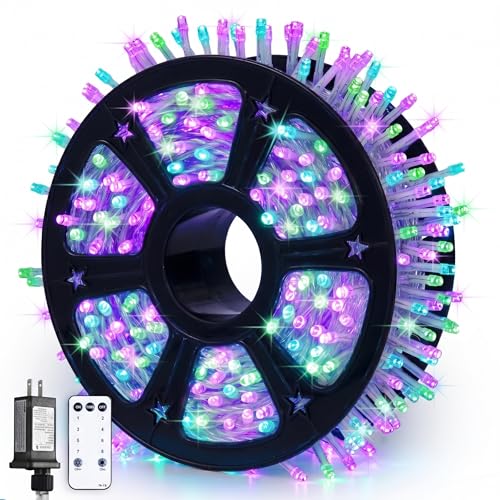 600 LED Purple Green String Lights Plug in Indoor Outdoor (168 Foot)