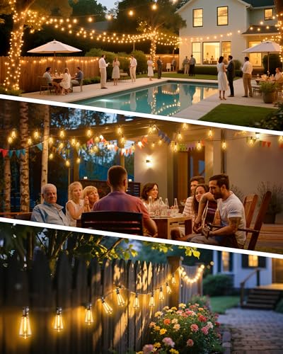 Patio String Lights 50FT LED (27 Count)
