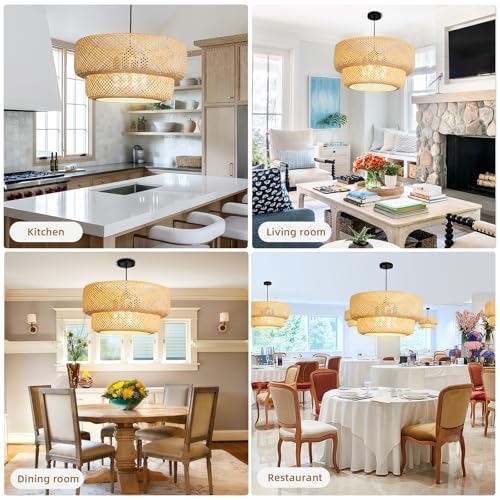 Woven Bamboo Pendant Light