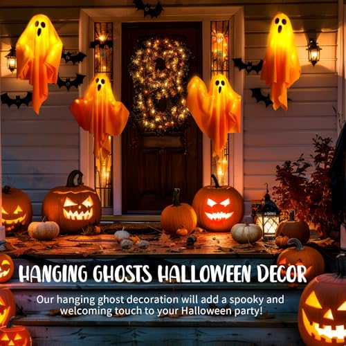 4Packs Hanging Ghosts Halloween Decor