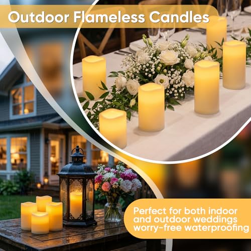 3" x 6" Outdoor Waterproof Flameless Candles (6 Count)