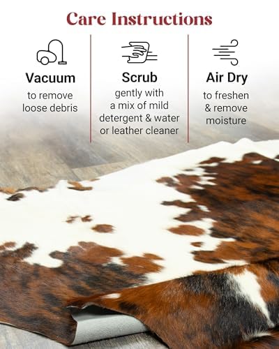 Tricolor Cowhide Rug Classic Brown