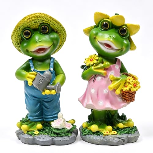 Set of 2 Frog Garden Statues (2 Count)