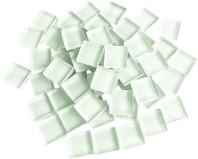 BestTeam Craft Material Mosaic Tile, Micro Glass Tiny Mini Mosaic Tile DIY Hobbies Children Handmade Crystal Free Stone Craft Material Creativity 300g (White)