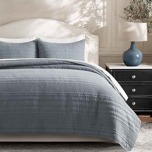 HOME 100% Cotton Modern Lines Quilt Set King Size