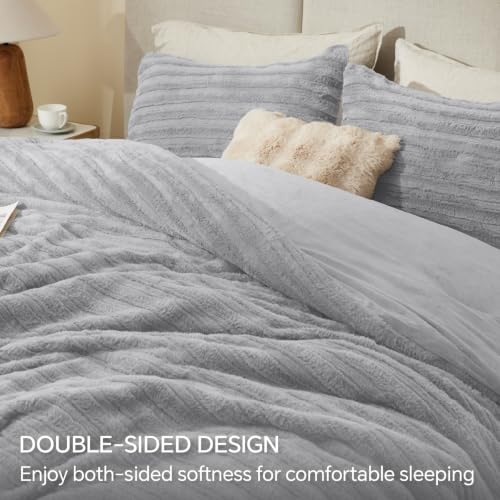 Faux Fur King Size Comforter Set