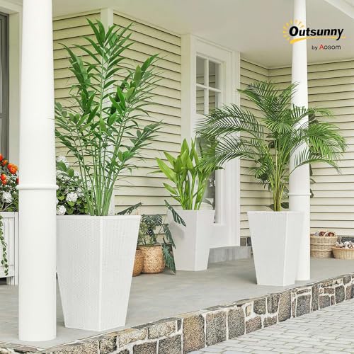 24 in Taper Tall Planters for Outdoor Plants Set of 3 (3 Count)
