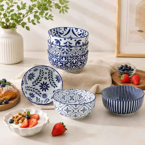Ceramic Cereal Bowls Set of 6 (4 Count)