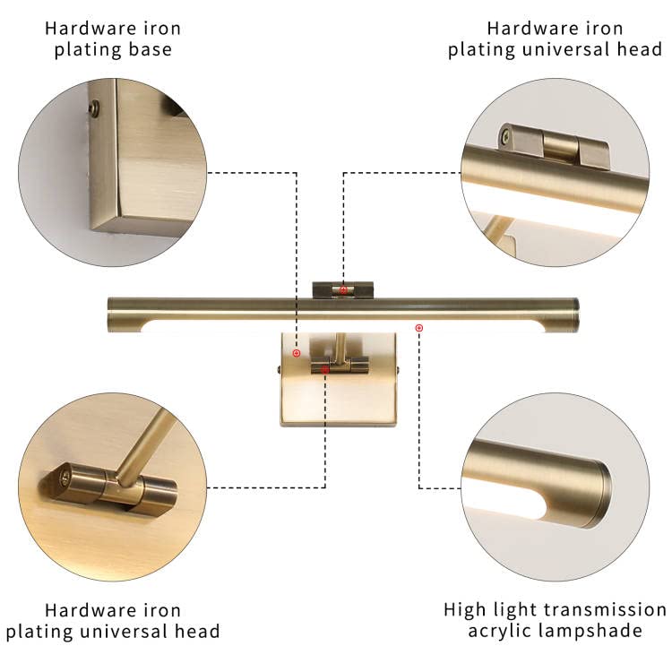 LED Picture Lights for Paintings Bronze Finish 16.53" Long Swing Arm Display Wall Art Light 7W Gallery Hallway Lighting Over Pictures