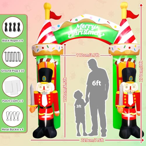 9FT Christmas Inflatable Archway