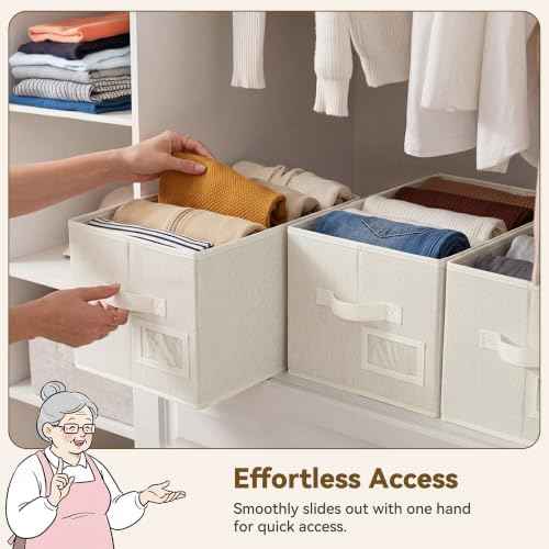 Closet Shelf Baskets with Label (3 Count)