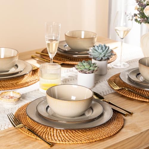 Ceramic Dinnerware Sets of 4 (12 Count)