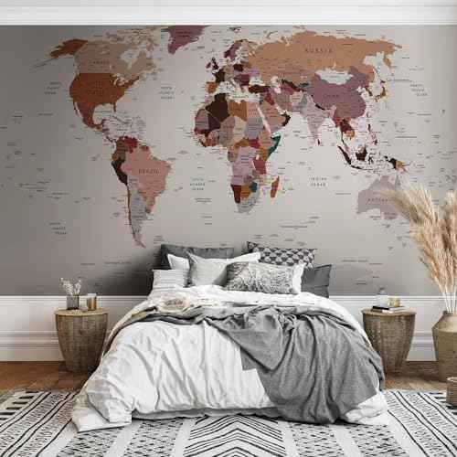 Wall Mural World Map 118x83 in (67.81 Sq Ft)