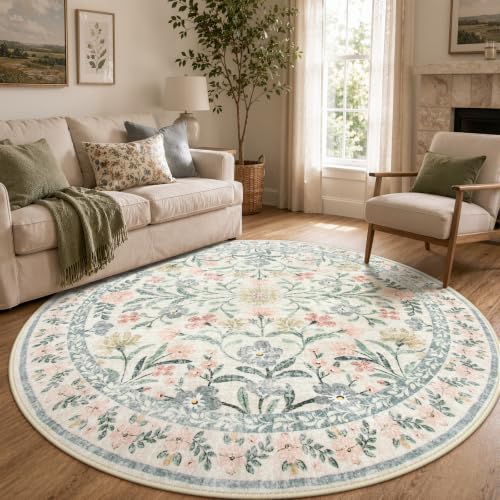 Round Washable Rug