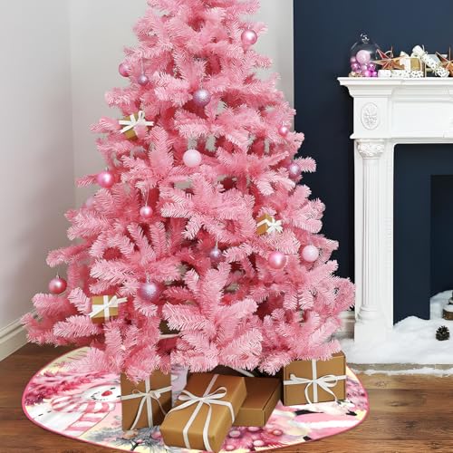 Pink Christmas Tree Skirt 48 Inch Pink Christmas Decorations