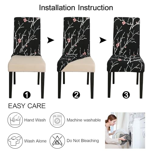 Pattern Chair Covers for Dining Room Set of 6