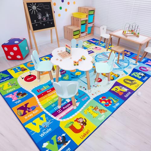 4x6 Playroom Rugs for Kids Washable