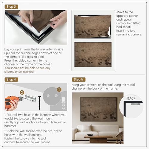 46"x72" Extra Large Framed Wall Art Soft Sand Wave Abstract Neutral Illustration for Home Living Room Bedroom Decor