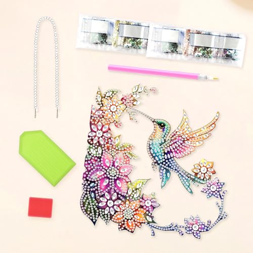 DIY Hummingbird Diamond Painting Hanging Ornament