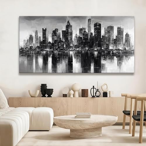 New York City Wall Art Brooklyn Bridge Wall Art For Living Room Office Bedroom Cityscape Canvas Art Wall Decor Paintings Picture For Bedroom Home Wall Decor Chicago Artwork For Walls 29 × 58 In
