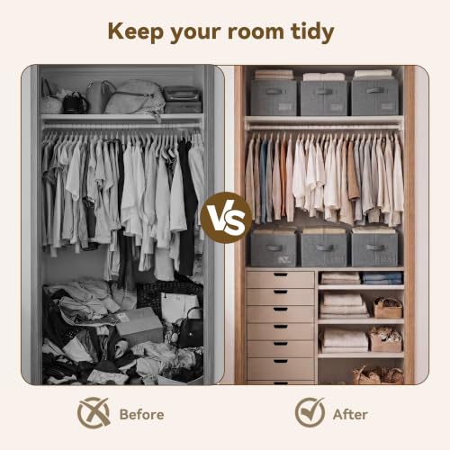 Closet Shelf Baskets with Label (3 Count)