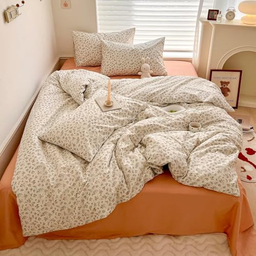 Pink Floral Comforter Set Queen Vintage Flower Botanical Comforter Queen Fluffy Soft Cozy Aesthetic Floral Bedding Set Lightweight French Style Cute Flower Comforter Set for All Seasons
