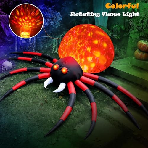 10FT Halloween Inflatables Spider Outdoor Decoration for Yard (10FT Spider)