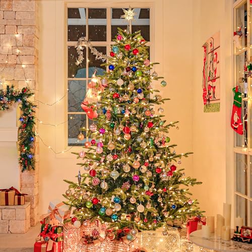 7.5 ft Prelit Sparse Christmas Tree with Realistic PE Foliage