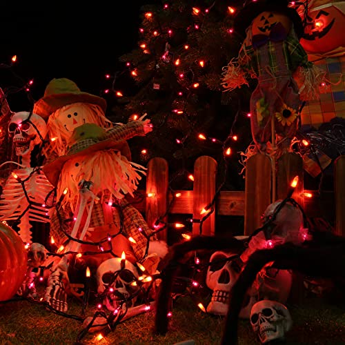 Purple Orange Incandescent Halloween Lights (100 Count)