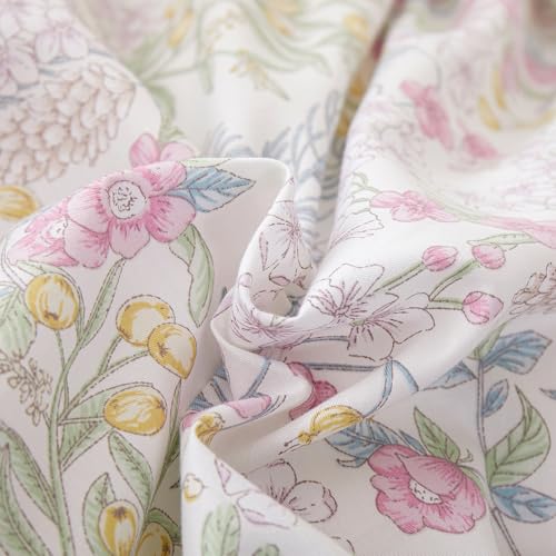 Botanical Floral Comforter Set Twin XL Aesthetic Cottagecore Bedding Set