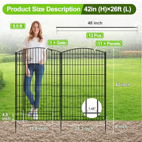 Decorative Garden Fence 12 Panels 26ft