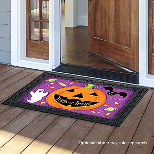 Doormat 30x18 Indoor Outdoor Halloween Treats Jack O'Lantern for Halloween Doormat (3.75 Sq Ft)