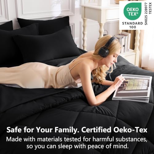 Oversized King Size Comforter Set Black