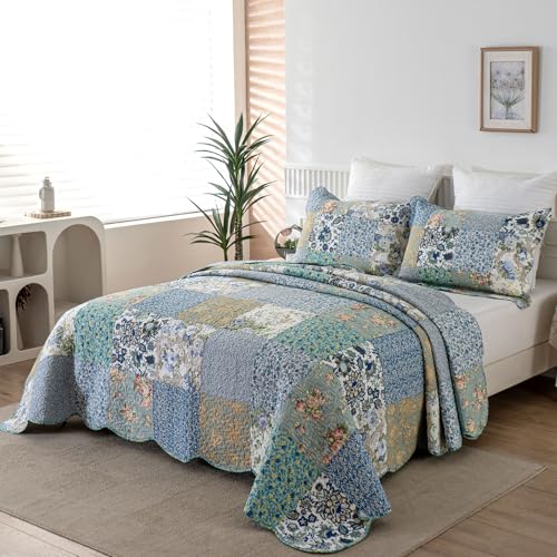 Quilt King Size Patchwork Bedspread Set
