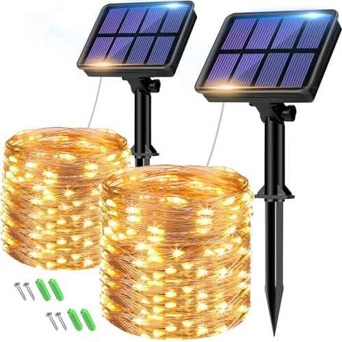 2 Pack Solar String Lights Outdoor (2 Count)