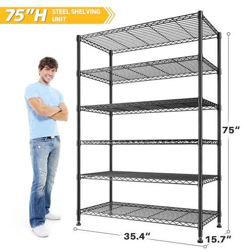 6 Tier Storage Shelves (2 Count)