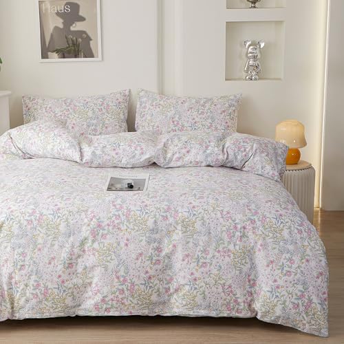 Botanical Floral Comforter Set Full Size Aesthetic Cottagecore Bedding Set