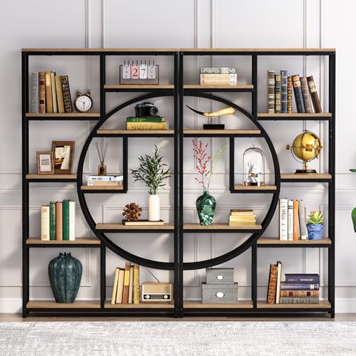 Bookshelf Industrial Etagere Bookcase (2 Count)
