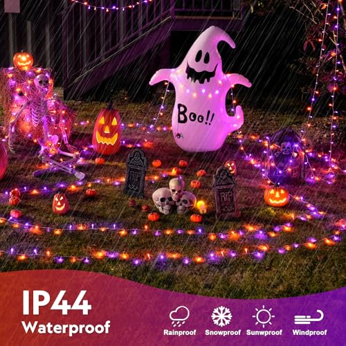 400LED Orange and Purple Halloween Lights Indoor Outdoor (132 Foot)