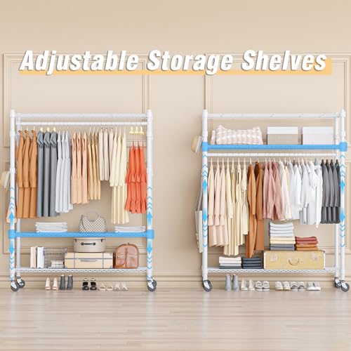 3 Tier Garment Rack with Wheels
