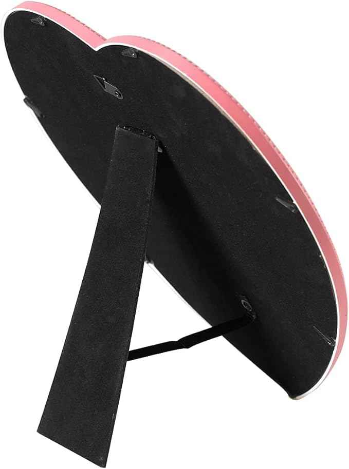 BinaryABC Heart Makeup Mirror Cosmetic Mirror Wall Desktop Mirror Bedroom Mirror(Pink)