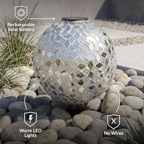 Sunnydaze Solar Gazing Ball for Garden (2 Count)