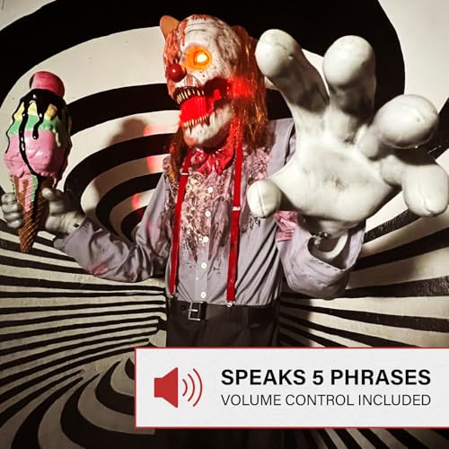 6.9 Ft. I Scream Clown Animatronic (6.5 ft Scream Clown)